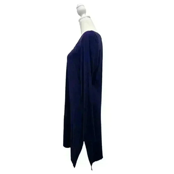 Eileen Fisher Bateau Neck Asymmetrical Jersey Long Sleeve Tunic Size M - Picture 7 of 11